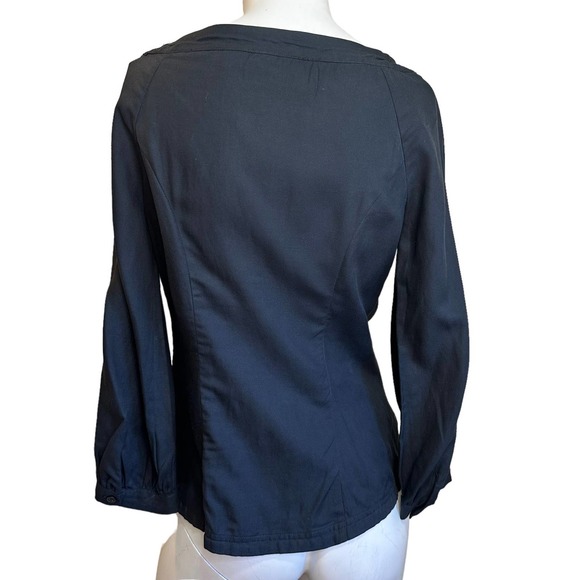 Maeve by Anthropologie Morrill Black Button Down Blouse sz 2 NWOT - Picture 3 of 9